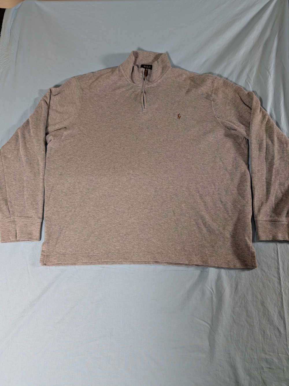 Polo by Ralph Lauren Gray Quarter-Zip Long-Sleeve Shirt